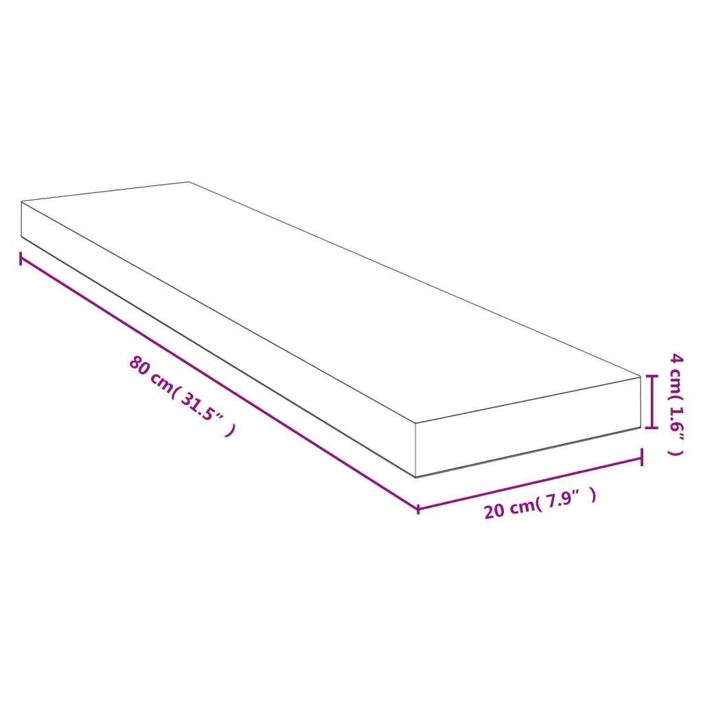 Scaffale a Parete 80x20x4 cm in Bambù 352734