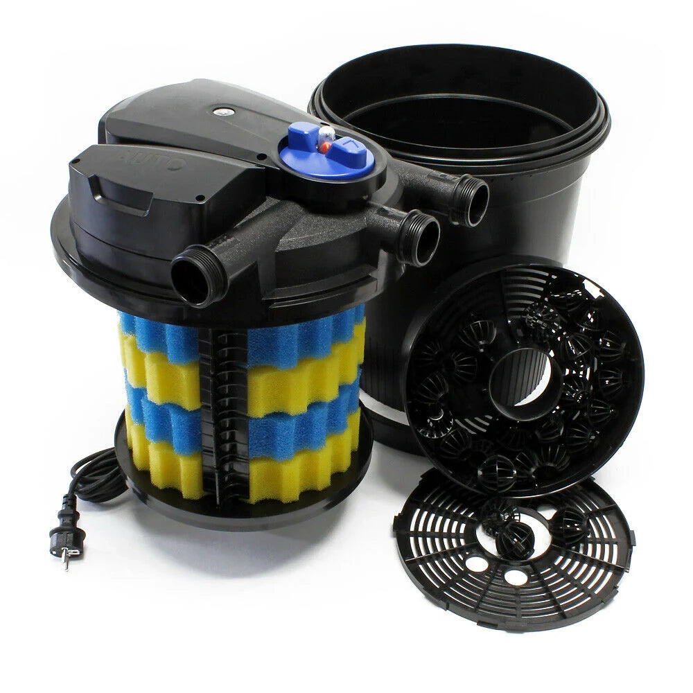 Kit di filtrazione set 12000 litri pompa UVC 11 watt tubo 10000 l/h 10 m 16_0001895