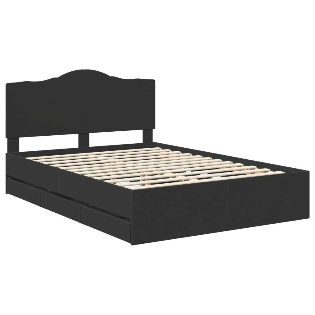 Struttura del letto Nero 150 x 200 cm Legno Ingegnerizzato 3413402