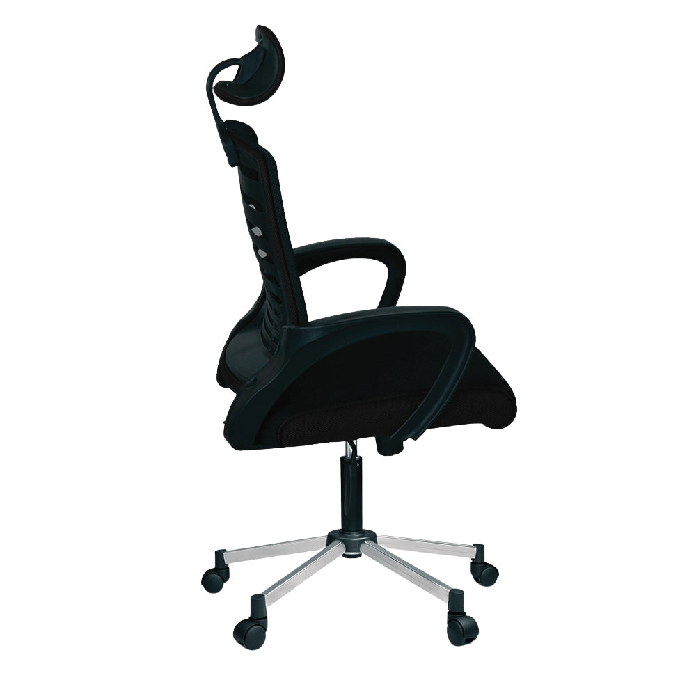 Sedia ufficio tessuto microforato Kizi colore nero