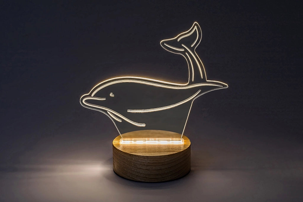 Lampada notte Delfino in legno faggio LED 2W Rabalux