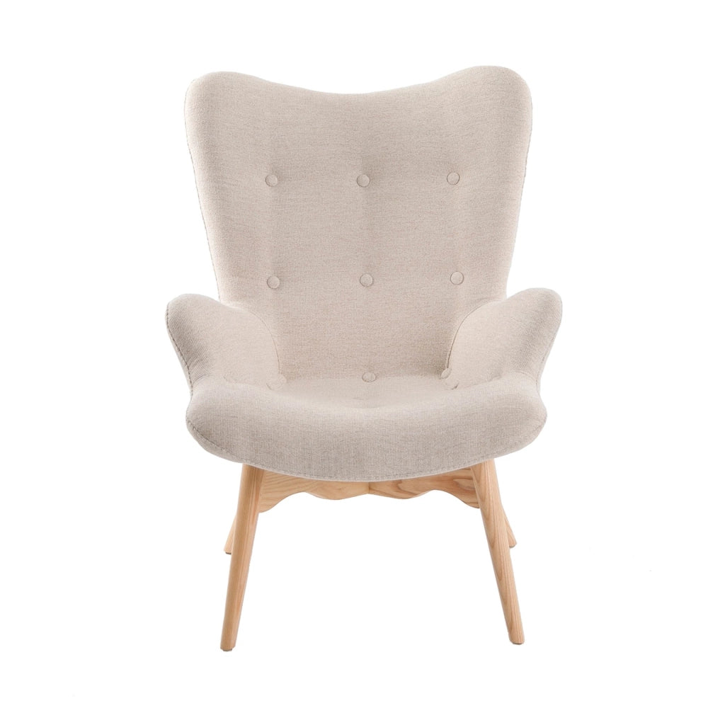 Poltrona in tessuto beige
