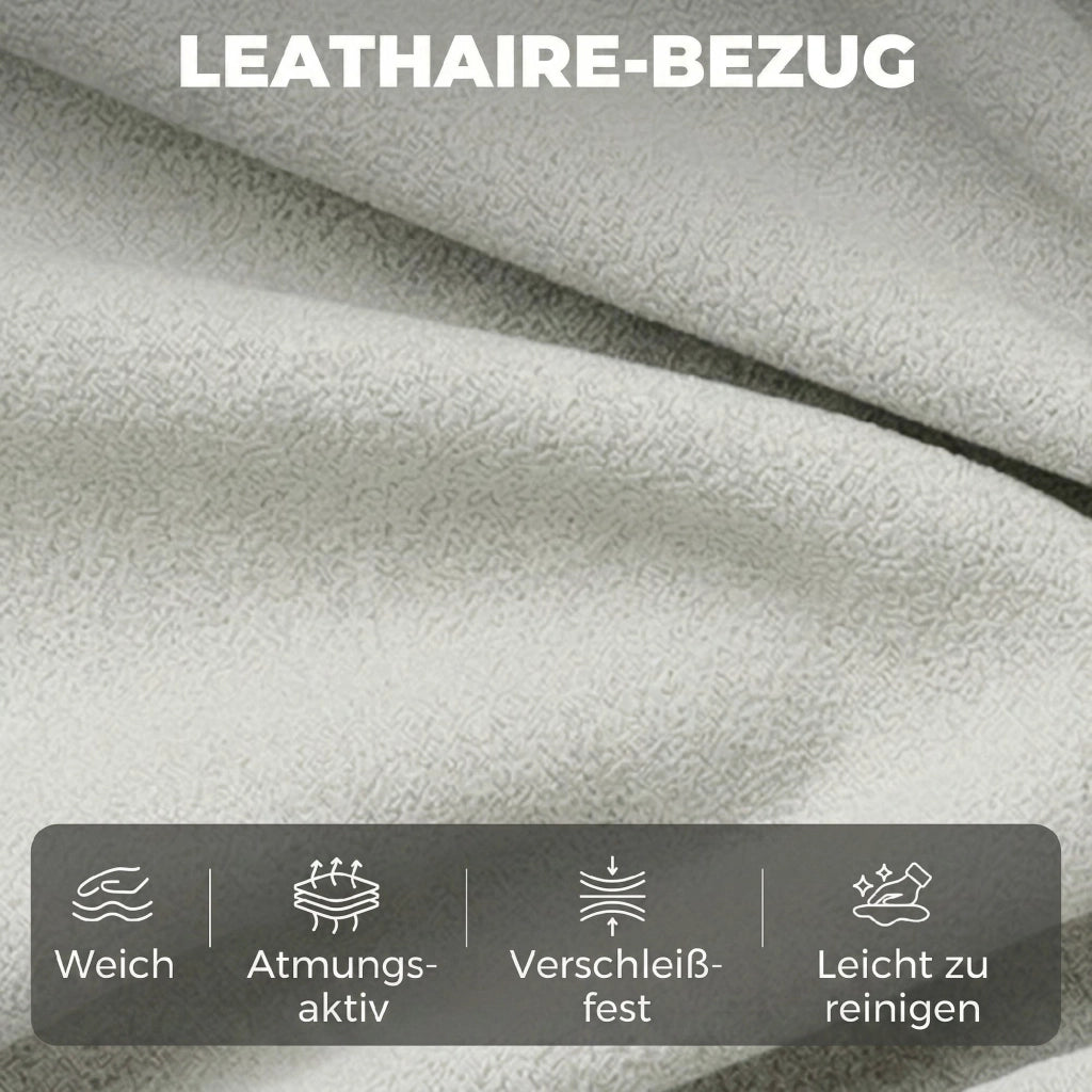Divano 2 posti in similpelle ¨C zephmum ¨C grigio 146 cm