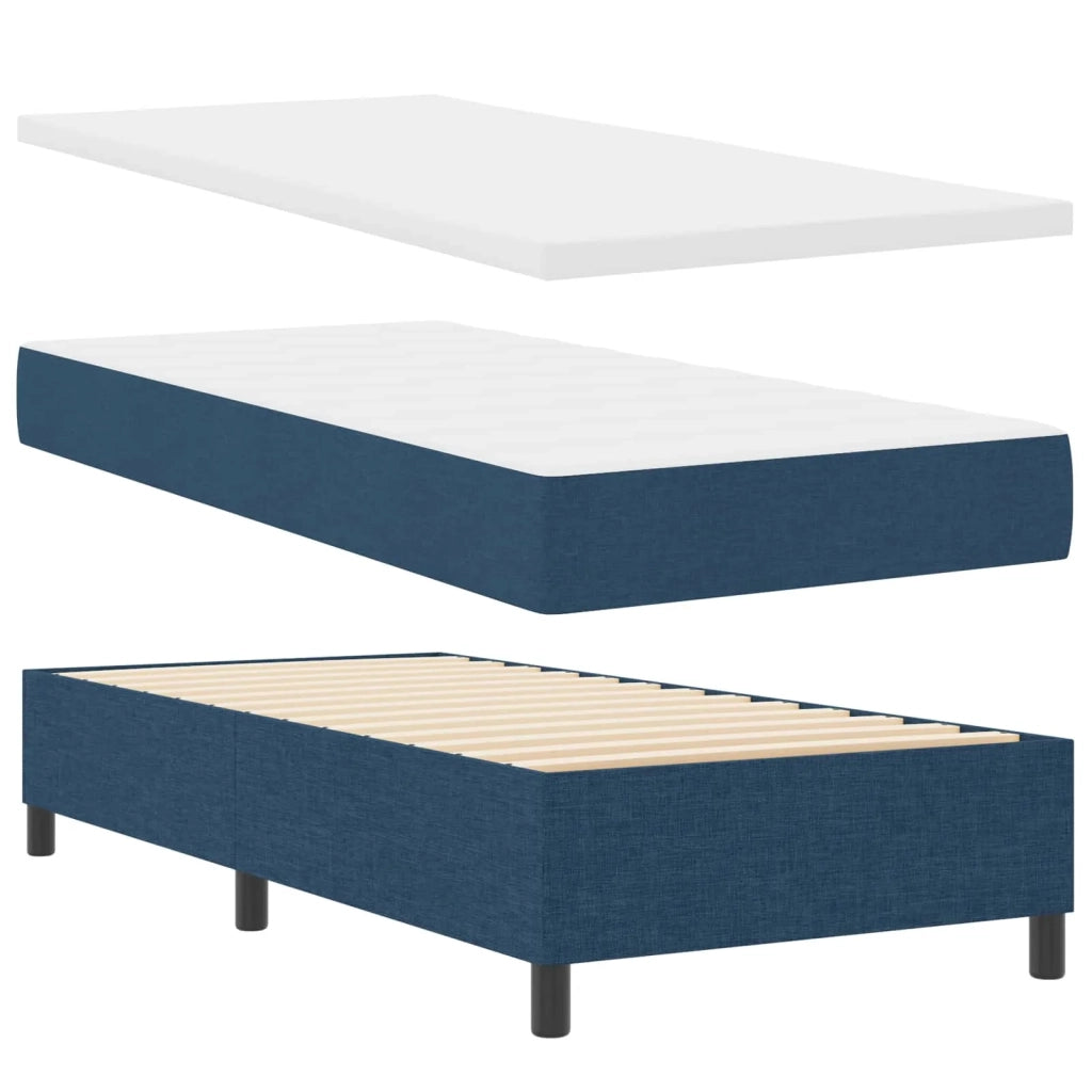 Letto a molle con materasso con led Blu 100 x 200 cm Tessuto 3342927