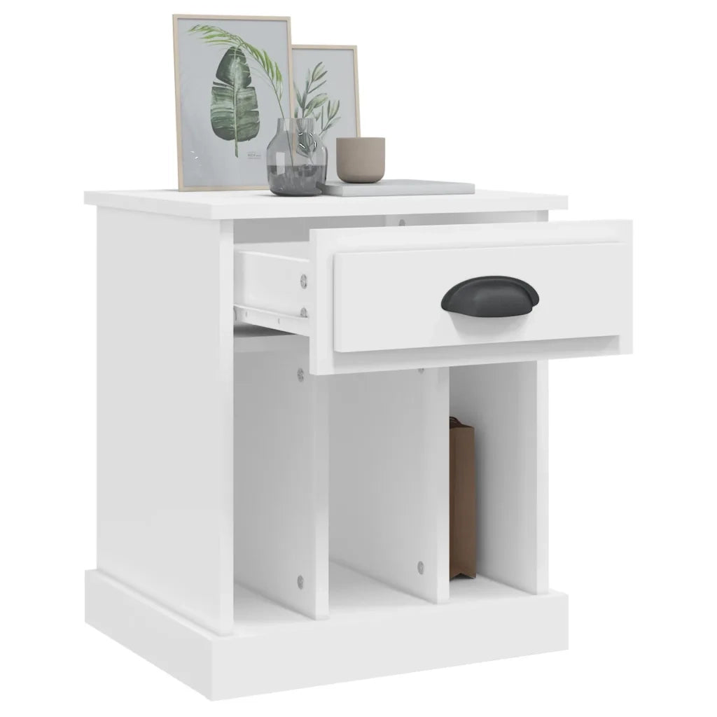 Comodini 2 pz-Set di 2 Tavolino da notte Bianchi 43x36x50 cm