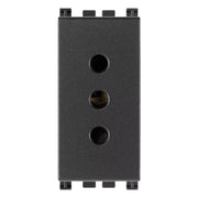 Presa elettrica da incasso vimar arkè sicury 2p+t 10a 250v *** colore grigio, confezione 1