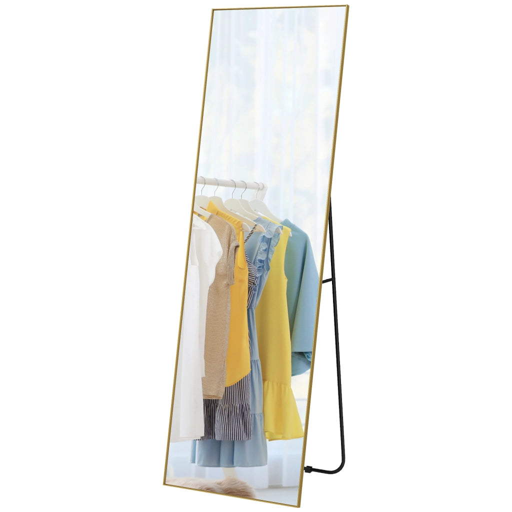 Specchio Pieno Lunghezza Parete ¨C zephmum ¨C Dorato 50x160 cm