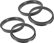 Set di centrini (4 pezzi) 70.1->58.1mm - ABS - nero - per cerchi in alluminio
