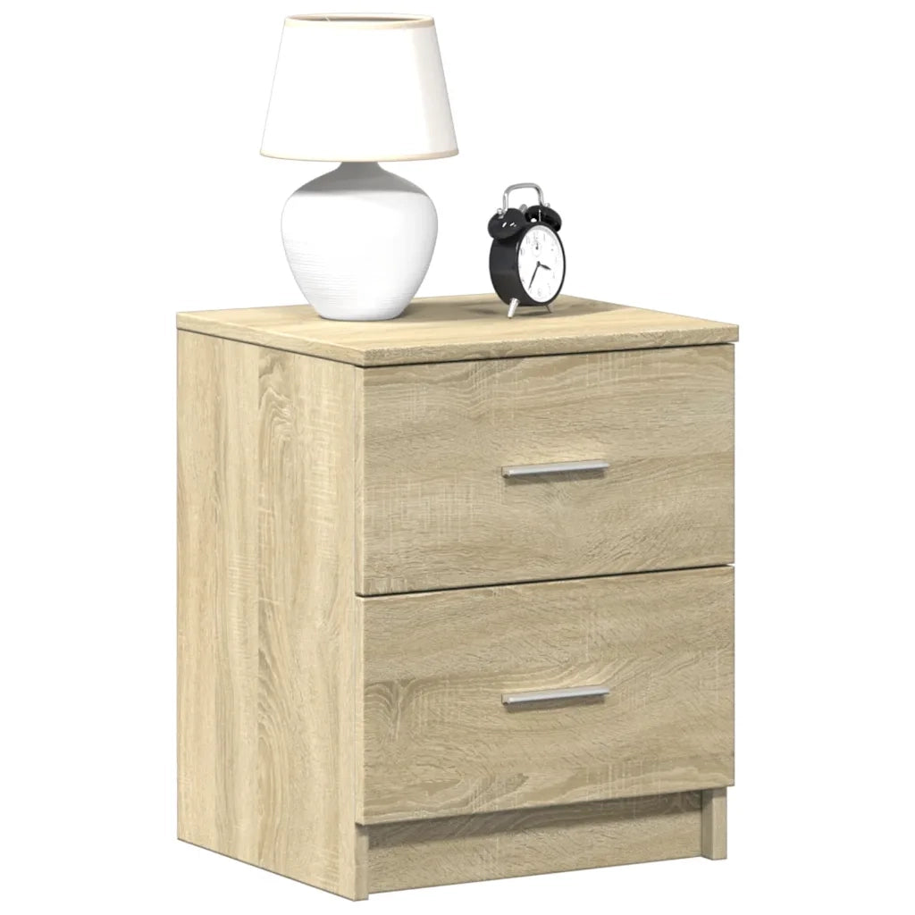 Comodini 2 pz con 2 Cassetti Rovere Sonoma 40x36x50 cm 858790
