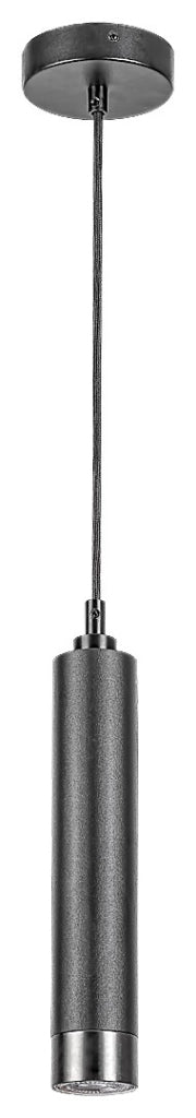 Rabalux Zircon sospensione cilindro 1 luce GU10 nero/silver
