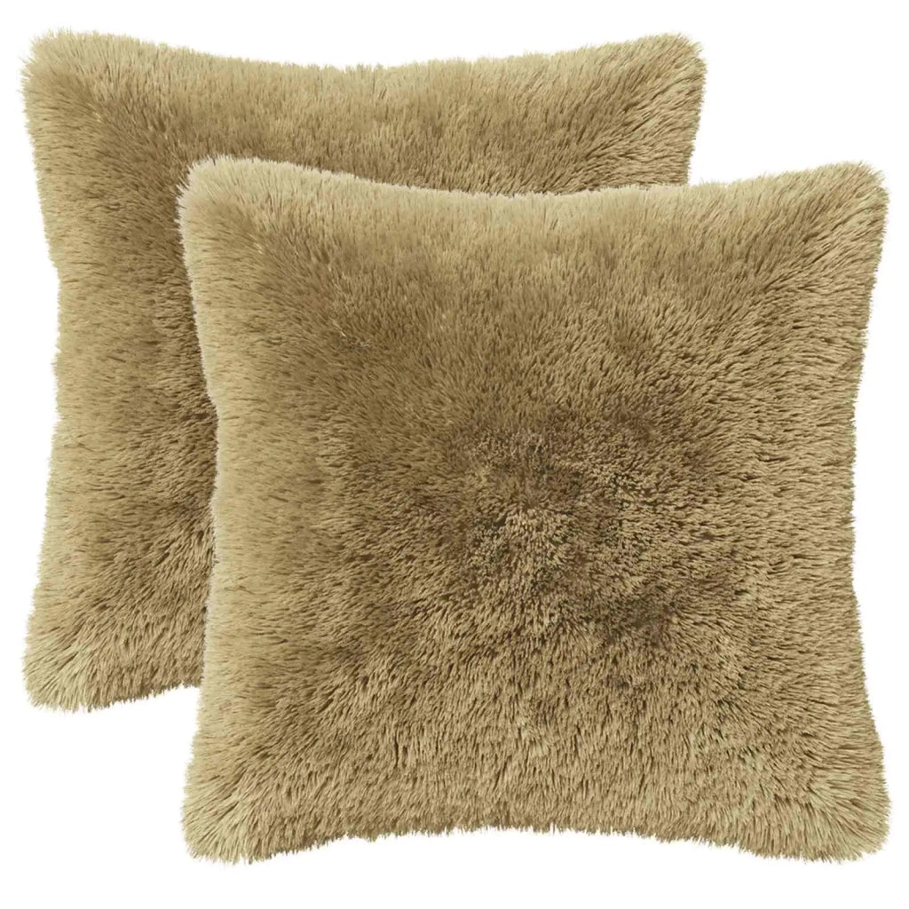 Federa 2 pcs HEERLEN Verde chiaro 40 x 40 cm Fleece PV 908674