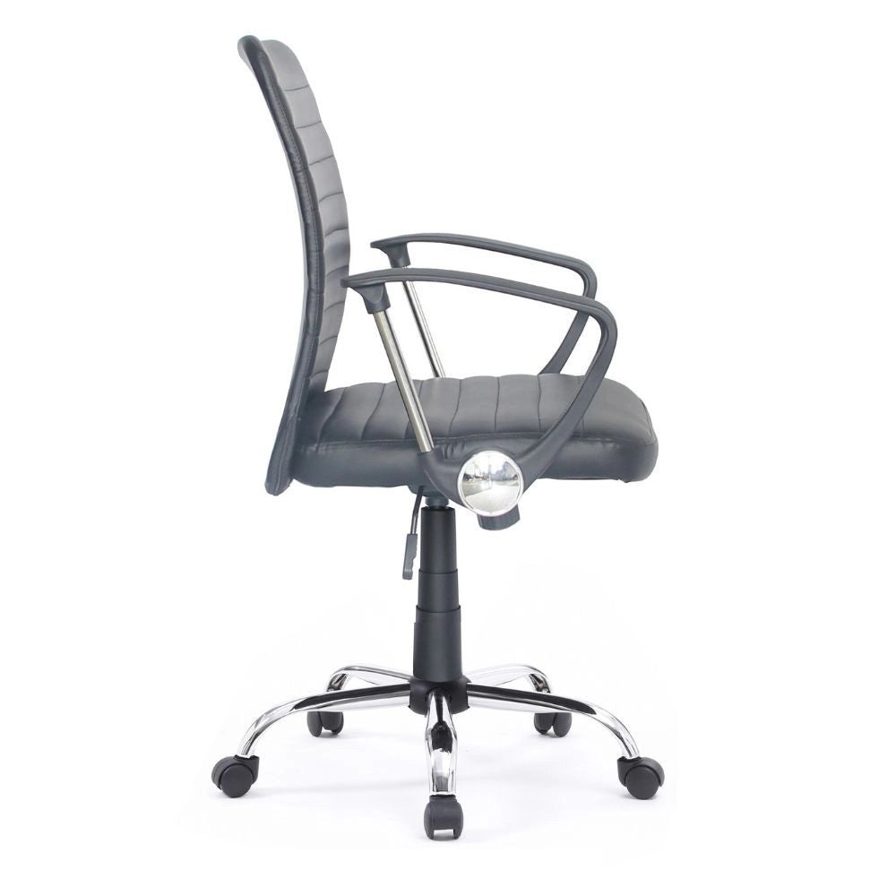 Poltrona ufficio base cromata Asgar colore nero
