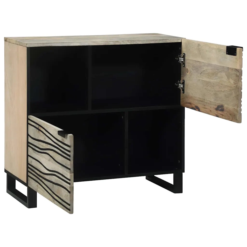 Credenza Bianco 80 x 33 x 75 cm legno massello di mango 4017999