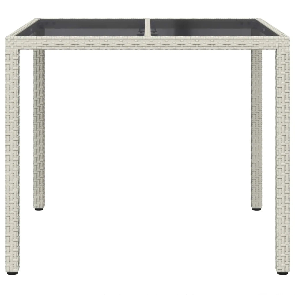 Tavolo da Giardino Bianco 90 x 90 x 75 cm polyrattan 362535