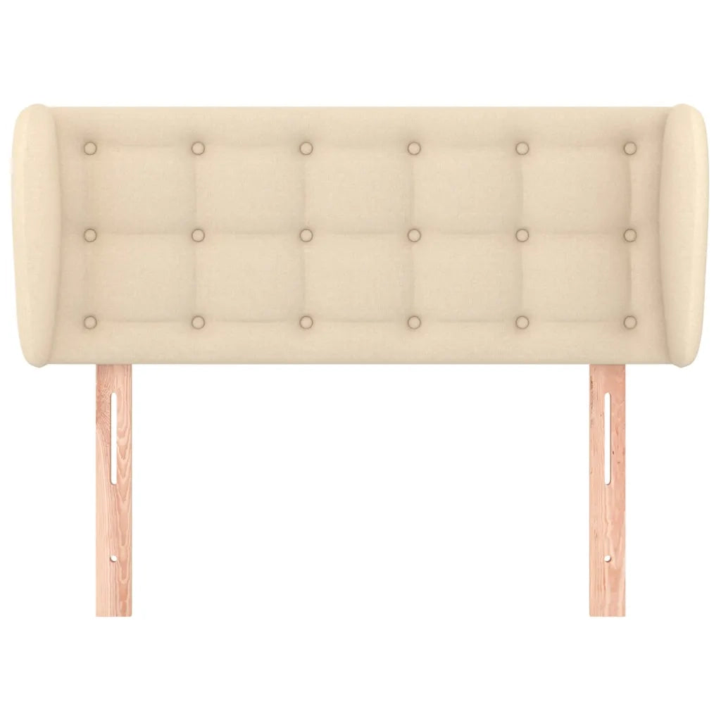 Testiera | Testata ad Orecchio Crema 93x23x78/88 cm in Tessuto