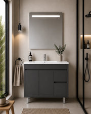 Mobile bagno con lavabo ORIGENBATH ISQUIA senza specchio 70x40 cm grafite