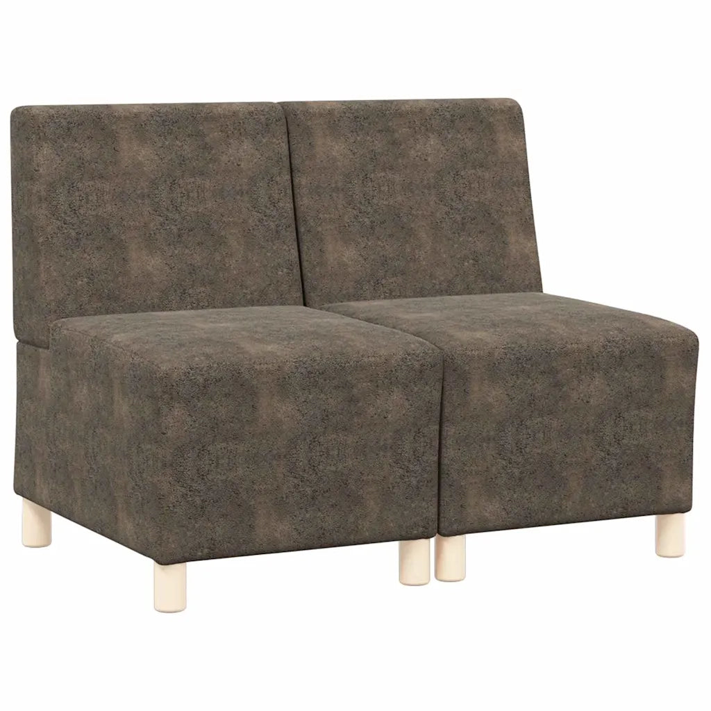 Unità di Divano Modulare Senza Braccioli 2 pcs Grigio scuro 3399790