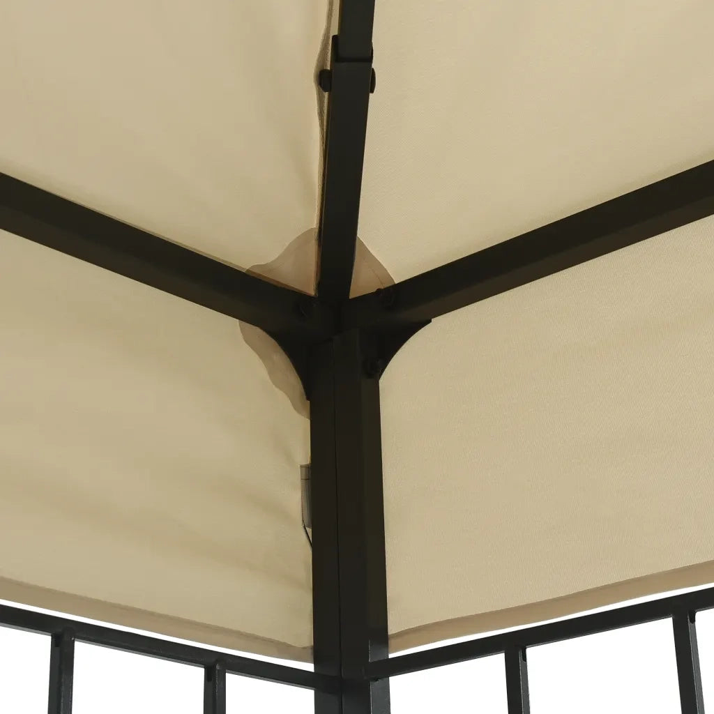 Gazebo | Pergolato con Stringa di Luci LED 3x4 m Crema
