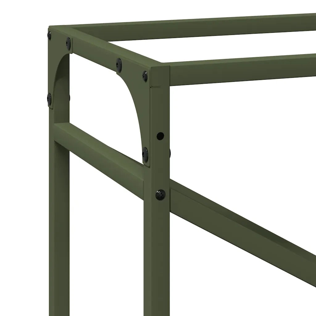 Rastrelliera per Legna da Ardere Verde Oliva 60x25x100 cm 864330