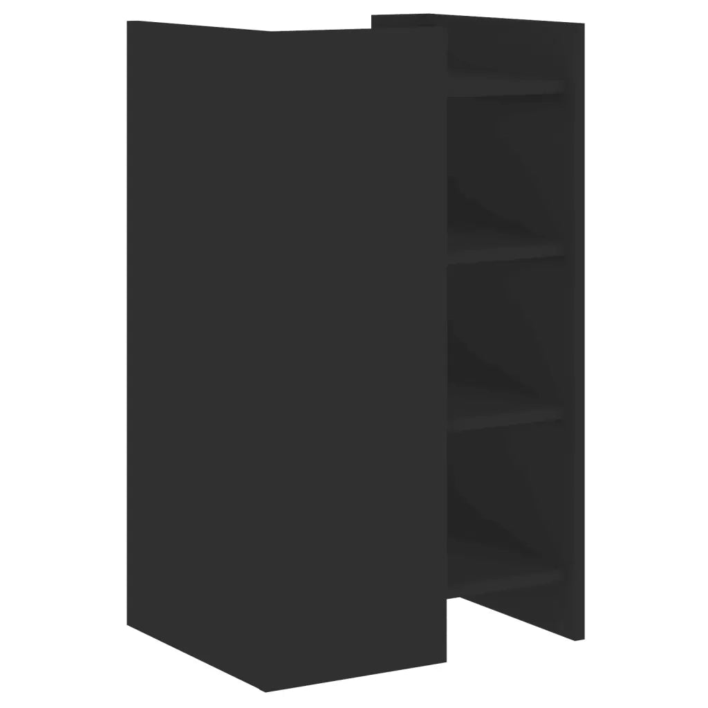 Credenza Nera 45x35x75 cm in Legno Multistrato 848382