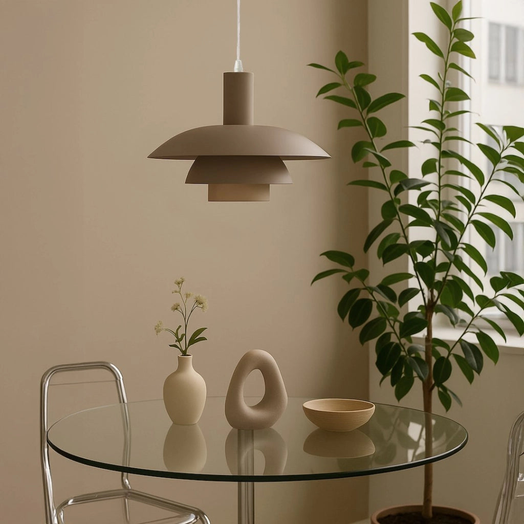 Lampada a sospensione FERRO cashmere triplo E27 Milagro