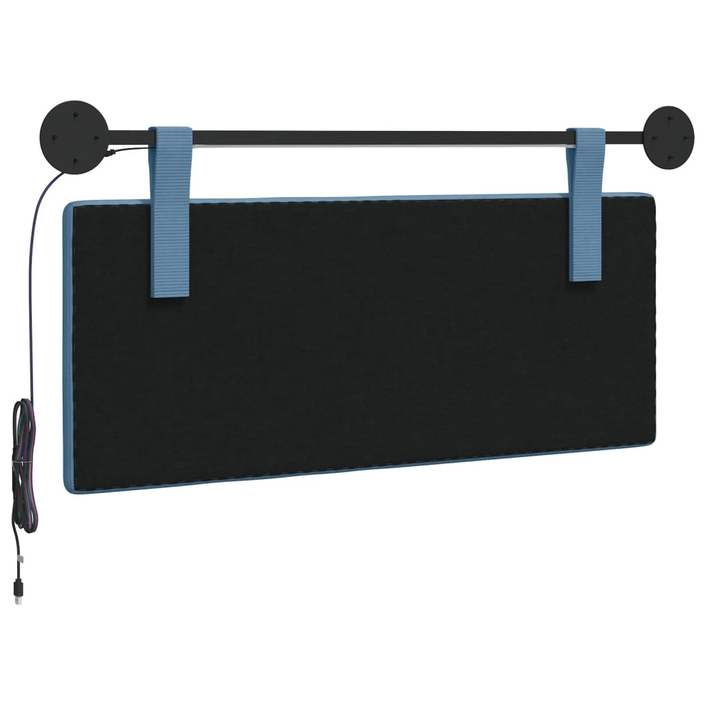 Testiera sospesa Con luce LED Blu Tessuto in Cords 3424293