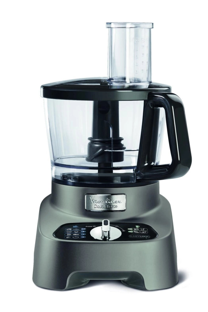 Moulinex FP825E10 Double Force Robot da Cucina Multifunzione 3 L 1000 W 10 Accessori colore Nero Grigio