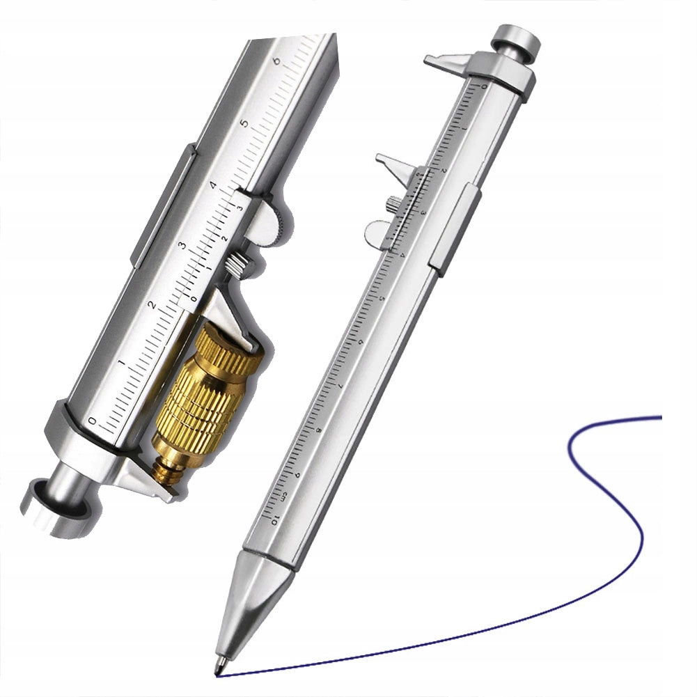 Penna con Calibro 0-100 mm – Strumento 2 in 1 per Misurazioni Precise e Scrittura | Precisione +0.02 mm