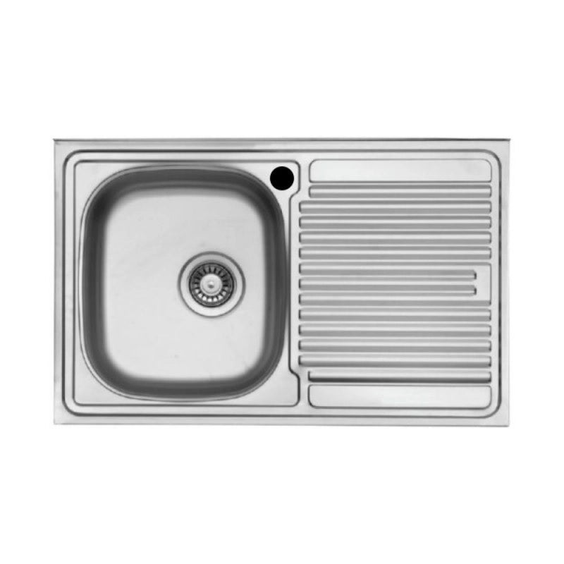 LAVELLO INOX APPOGGIO 80X50CM 1 VASCA DESTRO