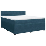 Giroletto a Molle con Materasso Blu 200x200 cm in Velluto 3287834