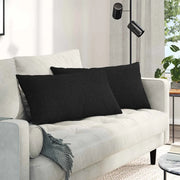 Cuscini da Divano 2 pcs Nero 80 x 40 cm Tessuto 42013698