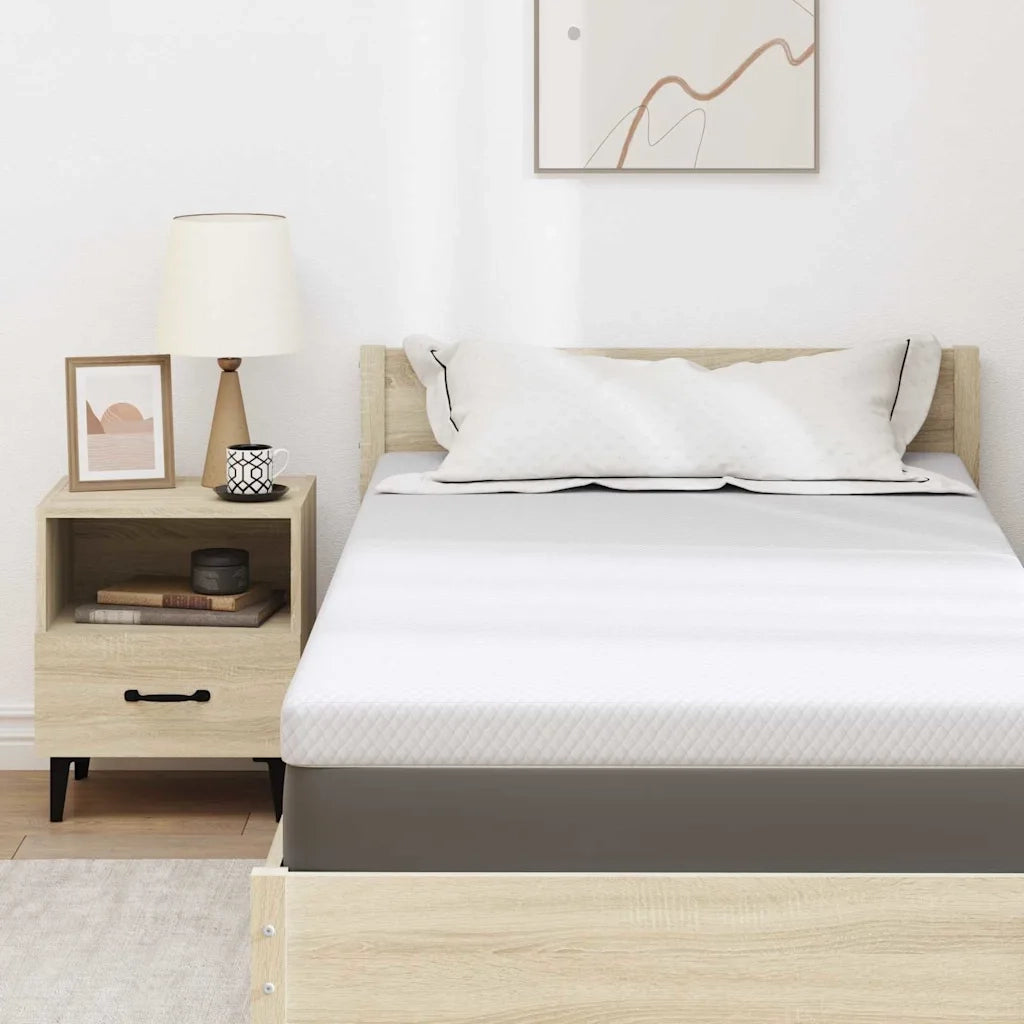 Topper per materasso Bianco 100 x 200 cm Tessuto Jacquard 4106235