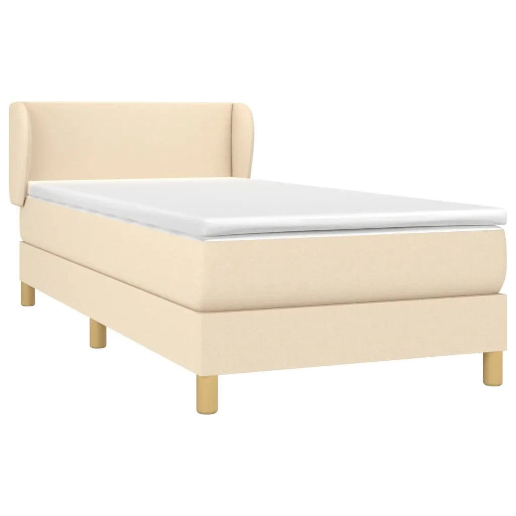 Giroletto a Molle con Materasso Crema 90x200 cm inTessuto 3126618