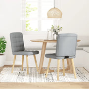 Sedie da Pranzo 2 pz Grigio Chiaro in Tessuto 4101091