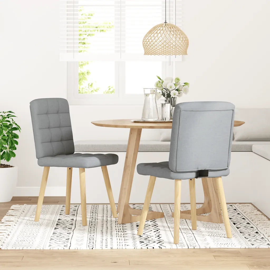 Sedie da Pranzo 2 pz Grigio Chiaro in Tessuto 4101091