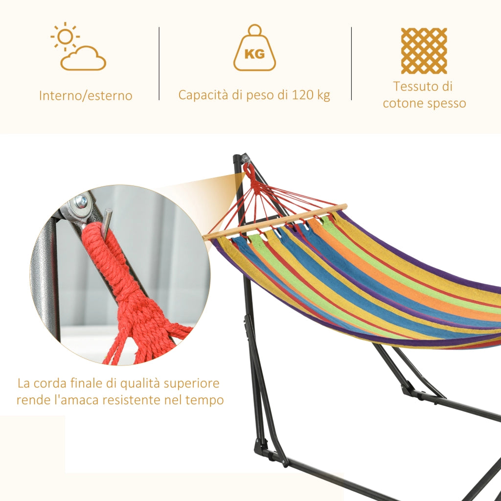 Lettino ¨C Minimal ¨C Multicolore, Cotone, Acciaio