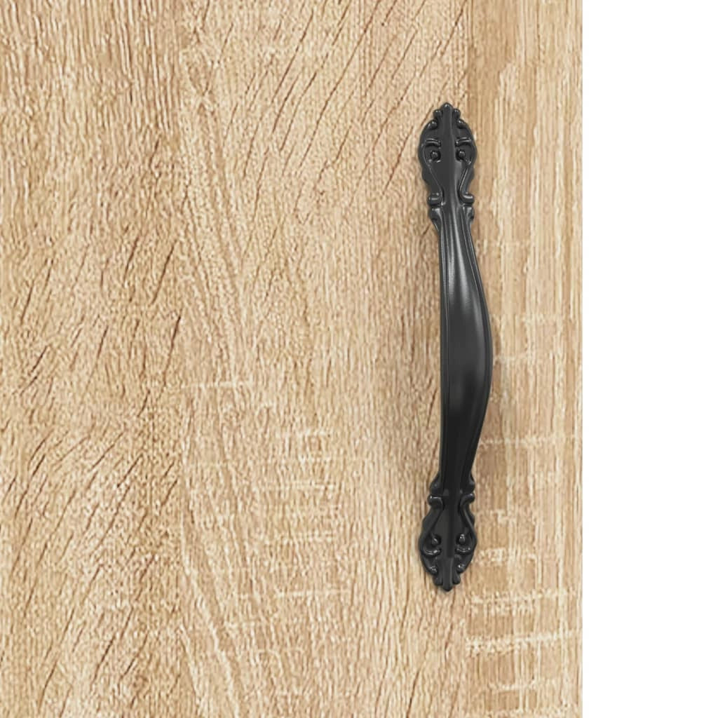 Scrivania tavolo postazione di lavoro mobile per computer studio rovere Sonoma 140 x 50 x 75 cm legno ingegnerizzato marrone 02_0023651