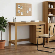 Set scrivania e mobiletto su ruote MOSS 2 pcs Marrone Miele
