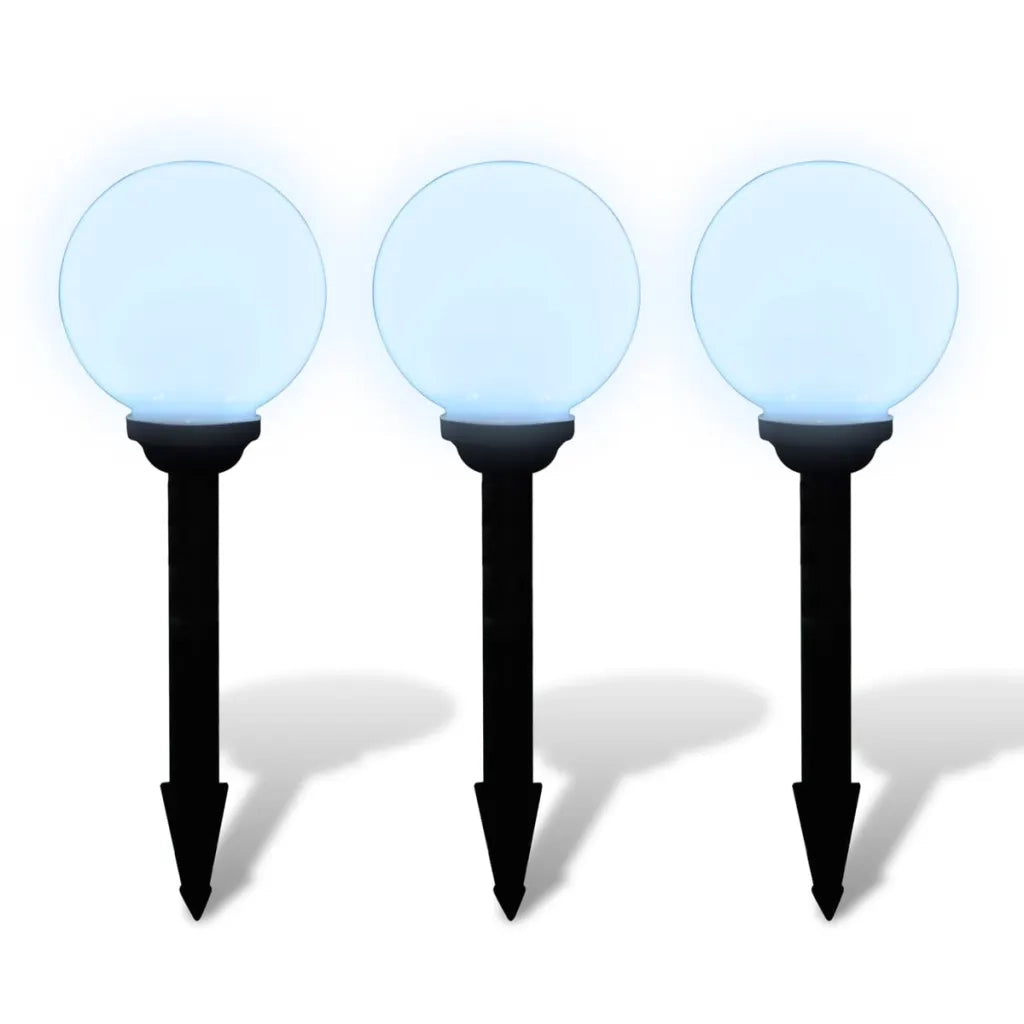 Lampione Solare a LED da Giardino 20 cm 3 pz con Picchettocod mxl 97405