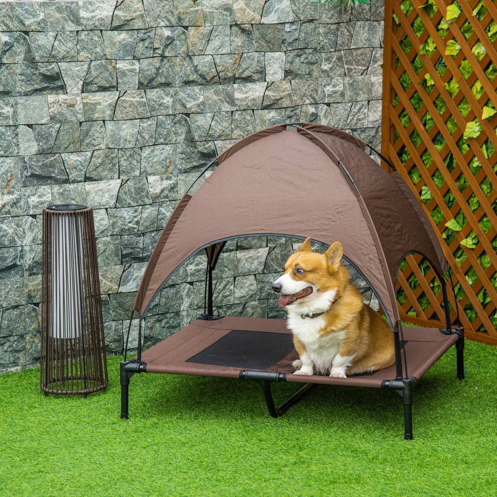 Cuccia per Cane con Baldacchino ¨C Minimal ¨C Grigio 92x76x90 cm
