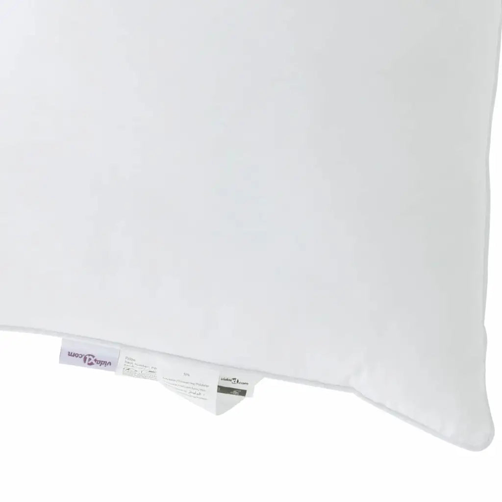 Cuscino 2 pcs Bianco 80 x 60 x 20 cm Cotone e Poliestere 42007810