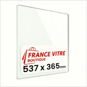 537 x 365 x 4 mm - Vetro per stufa a legna - vetro camino di ricambio - vetro per caminetto resistente al fuoco - France Vitre