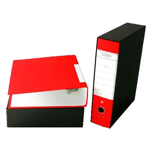RACCOGLITORE AD ANELLI UFFICIO DORSO 8 SERIE NERO ROSSO