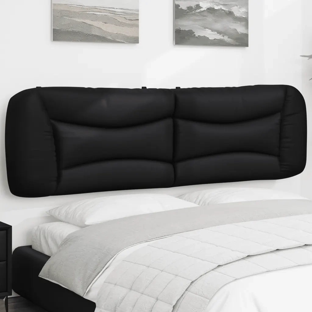 Cuscino Testiera-Cuscino per Testiera Hvar Nero 180 cm in Similpelle