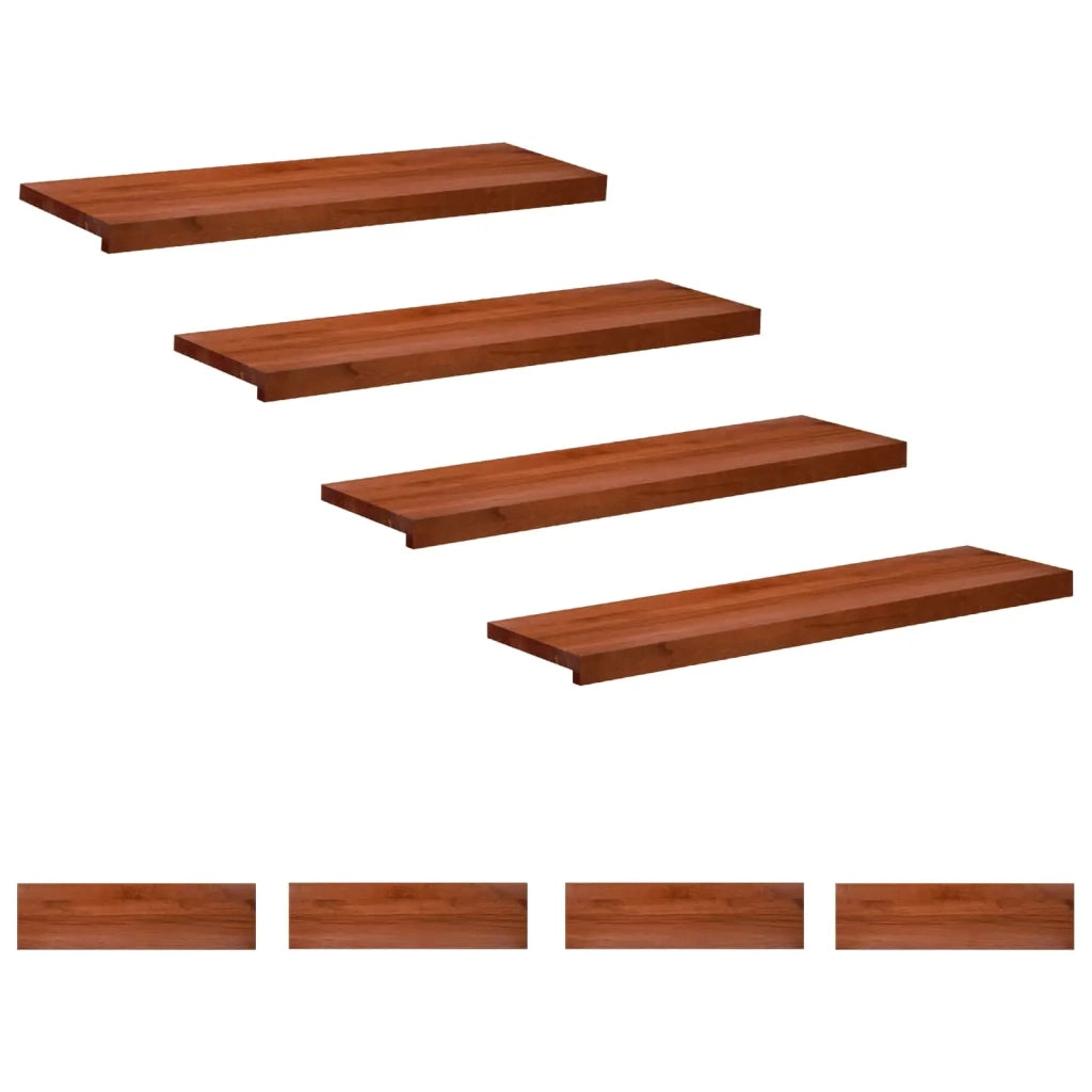 Tappeti per scale 8 pz 100 x 30 x 2 cm Marrone 3446301