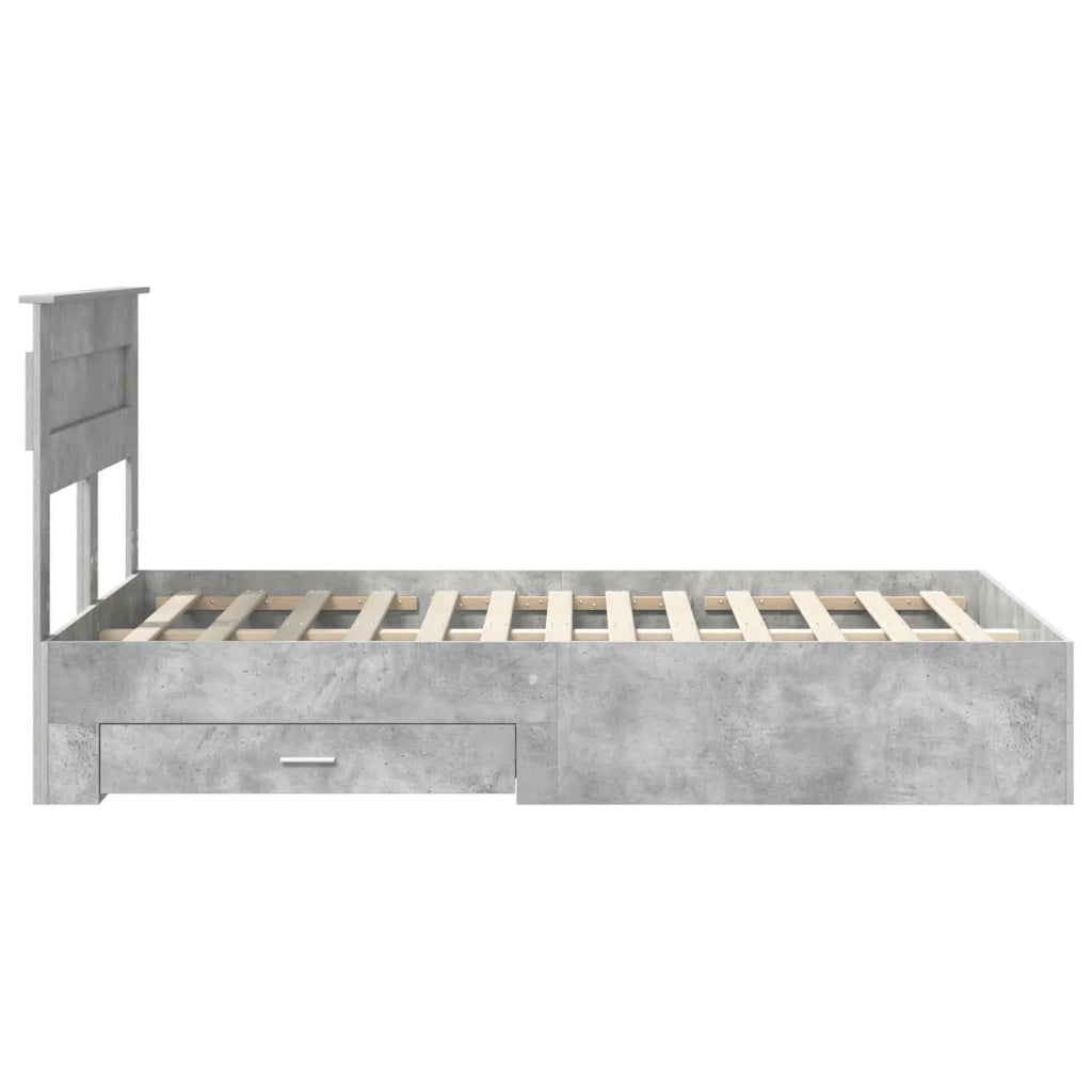 Struttura del letto con testiera Grigio cemento 120 x 190 cm 3410006