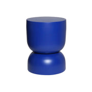 Tavolino, lato divano, comodino metallo, 42cm, blu