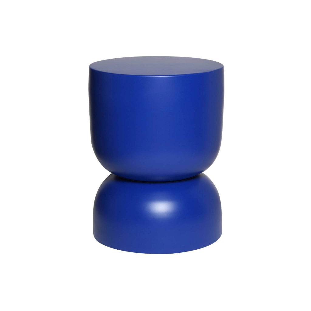 Tavolino, lato divano, comodino metallo, 42cm, blu