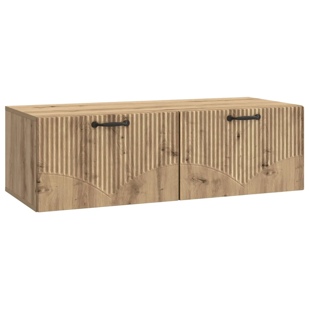 Mobile Porta TV da Muro-Credenza per TV sospesa Rovere Artigianale 98 x 41 x 30 cm 611177