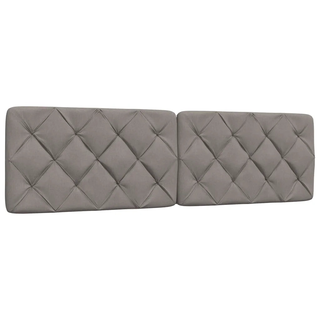 Letto con Materasso Tortora 200x200 cm in Tessuto 3310766